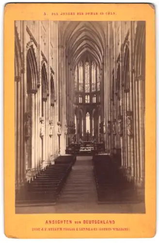 Fotografie J. F. Stiehm, Ort unbekannt, Ansicht Köln, Das Innere des Doms