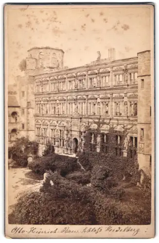 Fotografie unbekannter Fotograf, Ansicht Heidelberg, Schloss Heidelberg, Otto Heinrich Bau
