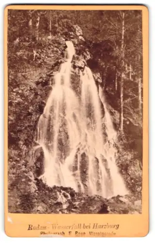 Fotografie E. Rose, Wernigerode, Ansicht Harzburg, Radau-Wasserfall bei Harzburg