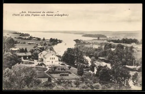 AK Fryksta /Värmland, Parti av Fryken och Sunne prästgard