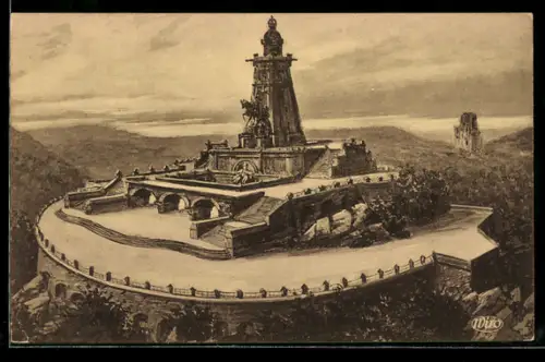 AK Kyffhäuser, Kaiser Wilhelm-Denkmal mit Umgebung