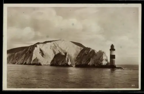 AK Southampton, The Needles with lighthouse, Leuchtturm