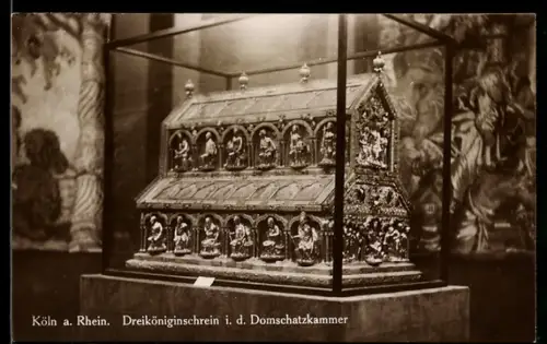 AK Köln a. Rhein, Dreiköniginschrein i. d. Domschatzkammer d. Doms