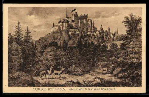Künstler-AK Braunfels, Schloss Braunfels