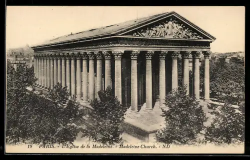 AK Paris, l`Église de la Madeleine