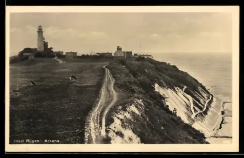AK Insel Rügen, Kap Arkona mit Leuchtturm
