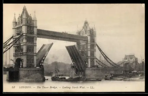AK London, Tower Bridge, looking north-west