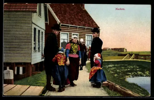 Künstler-AK Photochromie Nr. 2354: Marken, Frau in Tracht