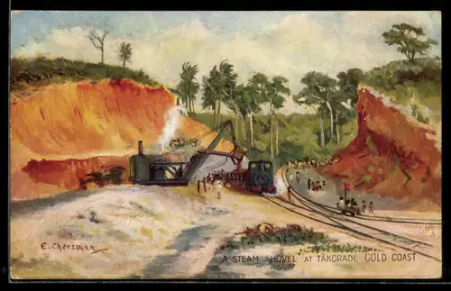 AK Gold Coast, A Steam Shovel at Takoradi