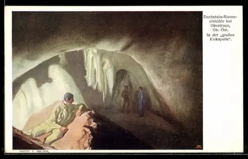 AK Obertraun, Dachstein-Rieseneishöhle, In der grossen Eiskapelle