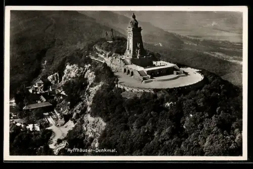 AK Kyffhäuser, Fliegeraufnahme vom Kyffhäuser-Denkmal