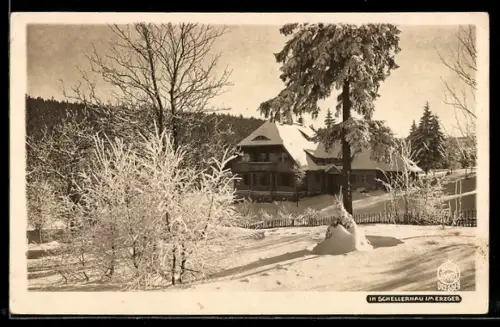 AK Altenberg, Ortspartie im Winter