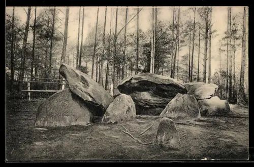 AK Fallingbostel, Siebensteinhäuser, Hünengrab IV.