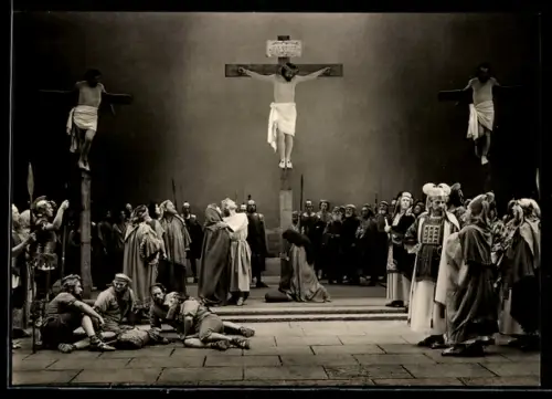 AK Oberammergau, Passionsspiele 1960, Kreuzigung