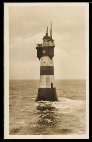 AK Rotesand-Leuchtturm an der Wesermündung