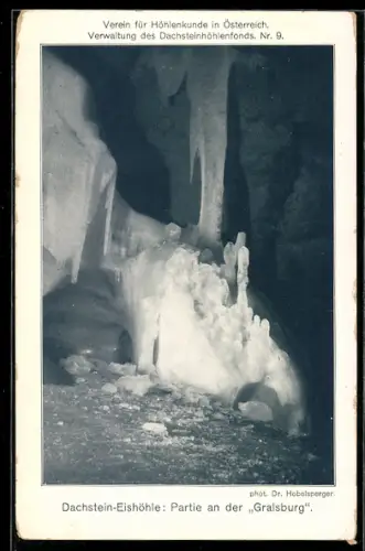 AK Dachstein-Eishöhle, Partie an der Gralsburg