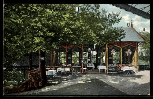 AK Eisenach, Offene Veranda im Garten des Hotels Elisabethenruhe