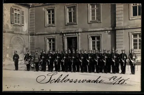 Foto-AK Stuttgart, Schlosswache