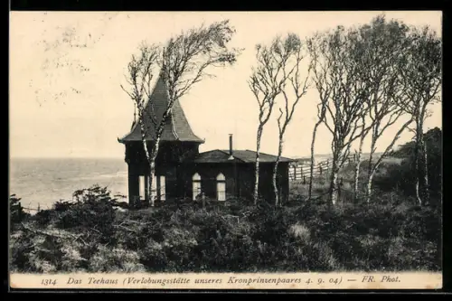 AK Graal, Teehaus, Verlobungsstätte des Kronprinzenpaares am 4.9.1904
