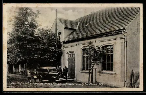 AK Grebs /Grosswusterwitz-Land, Gasthof Fritz Schulze