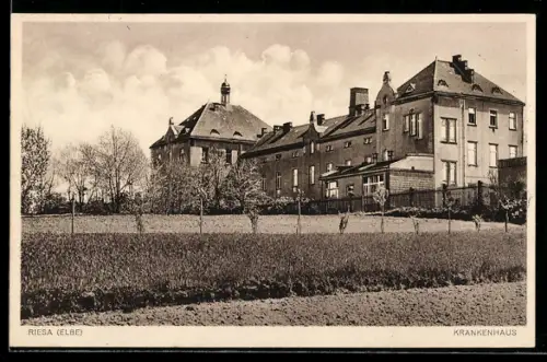 AK Riesa /Elbe, Krankenhaus