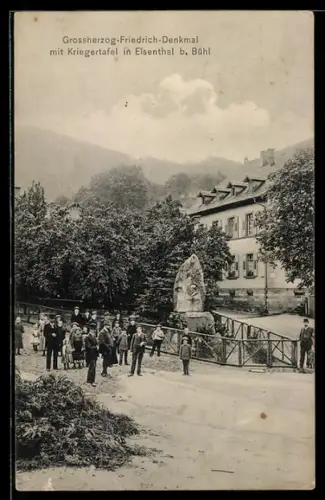 AK Eisental, Grossherzog - Friedrich - Denkmal mit Kriegertafel