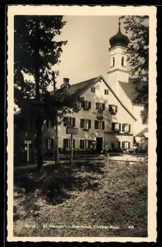 AK St. Heinrich, Partie am Gasthaus Fischer-Rosl