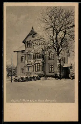 AK Oberhof /Thür., Blick zum Hotel Haus Germania