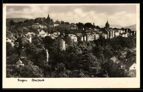 AK Siegen, Oberstadt, Ortsansicht mit Kirche