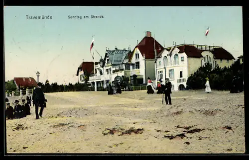 AK Travemünde, Sonntag am Strande