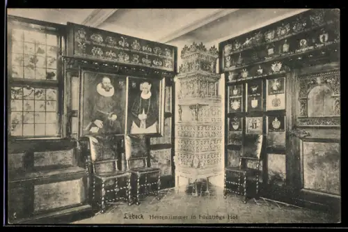 AK Lübeck, Herrenzimmer im Füchtings Hof