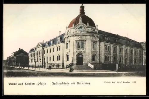 AK Landau /Pfalz, Justizgebäude mit Kaiserring