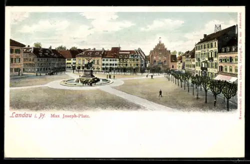 AK Landau i. Pf., Max Joseph-Platz