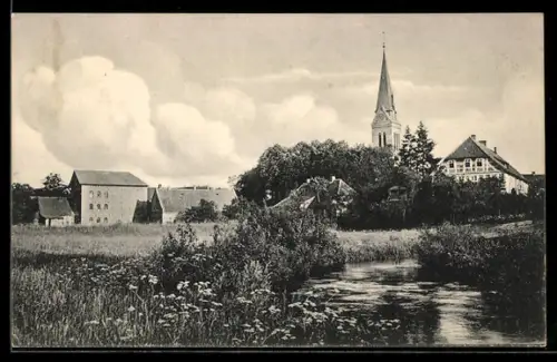 AK Fallingbostel /Lüneburger Heide, Kirche, Mühlen, Bach