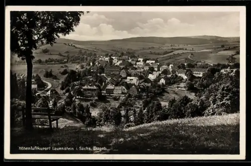 AK Lauenstein i. Sächs. Erzgeb., Ortsansicht vom Hügel
