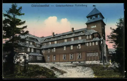 AK Oberwiesenthal, Unterkunftshaus Fichtelberg