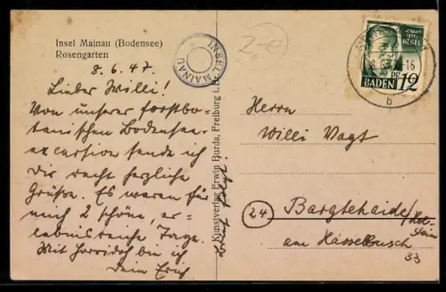 AK Insel Mainau /Bodensee, Rosengarten