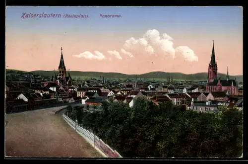 AK Kaiserslautern (Rheinpfalz), Panorama aus der Vogelschau