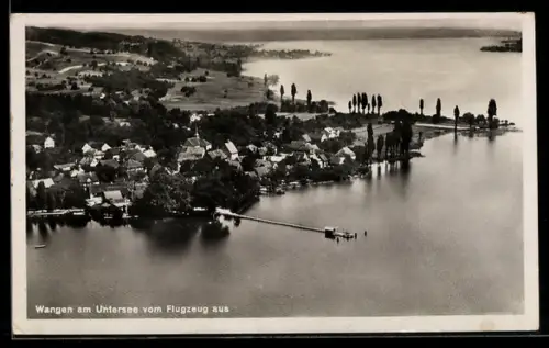 AK Wangen am Untersee, Teilansicht, Fliegeraufnahme