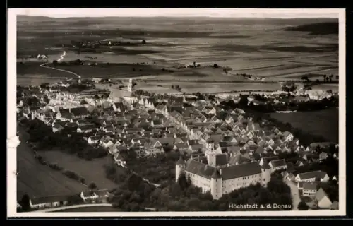 AK Höchstadt a. d. Donau, Teilansicht mit Kirche