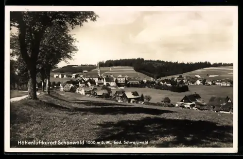 AK Schönwald /Bad. Schwarzwald, Teilansicht mit Kirche