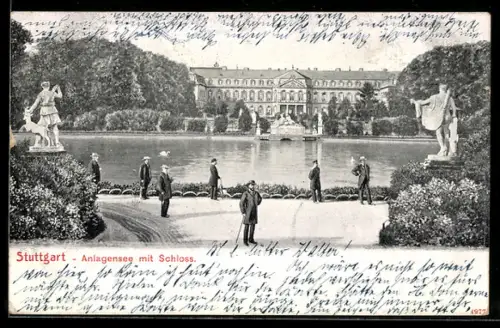 AK Stuttgart, Anlagensee mit Schloss