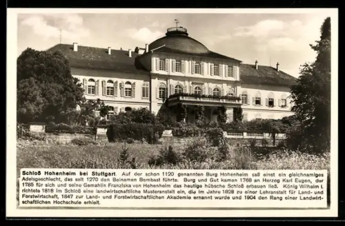 AK Hohenheim bei Stuttgart, Schloss Hohenheim