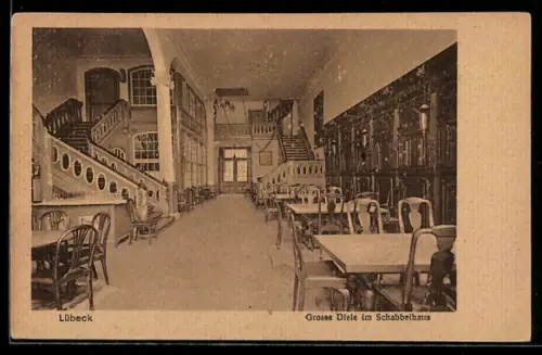 AK Lübeck, Grosse Diele im Schabbelhaus