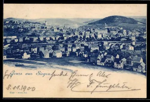 AK Siegen, Panorama des Ortes