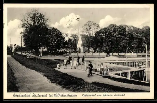 AK Rüstersiel bei Wilhelmshaven, Restaurant zur schönen Aussicht