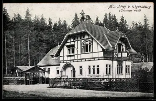 AK Mönchhof b. Elgersburg, Villa im Wald