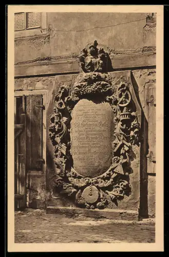 AK Leipzig, Altes Johannis-Hospital, barockes Epitaph