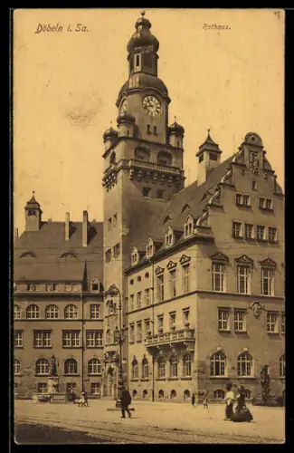 AK Döbeln i. Sa., Das Rathaus