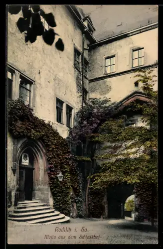 AK Rochlitz i. Sa., Motiv aus dem Schlosshof